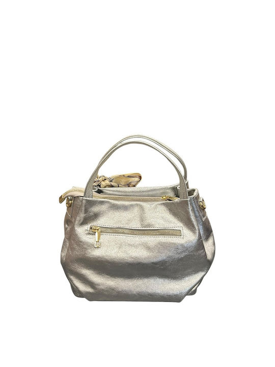 Leather Women's Tote Bag Golden