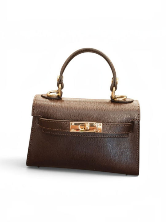 Damen-Flap-Tasche Aus Leder Zitrone