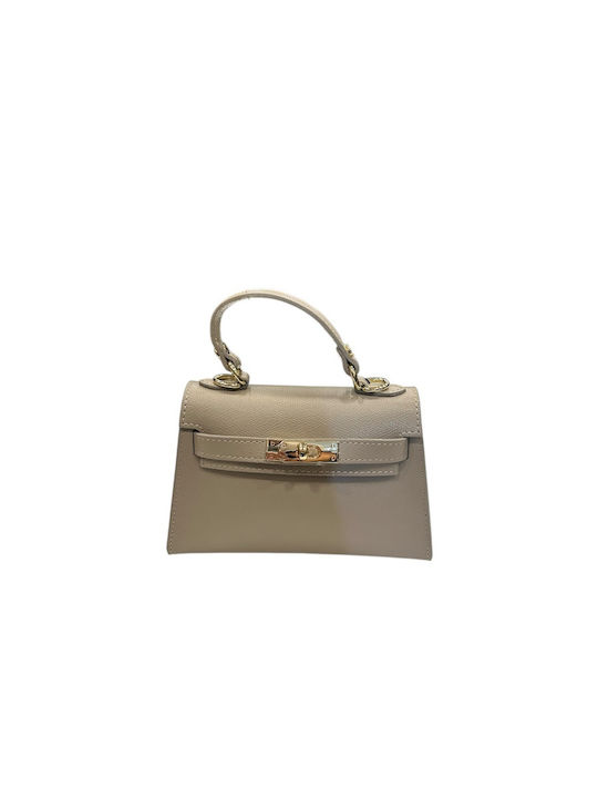 Gelbe Damen-Flap-Tasche aus Leder