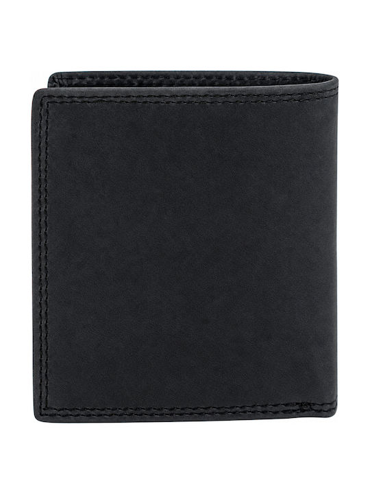 Schwarze Herrenlederbrieftasche mit RFID