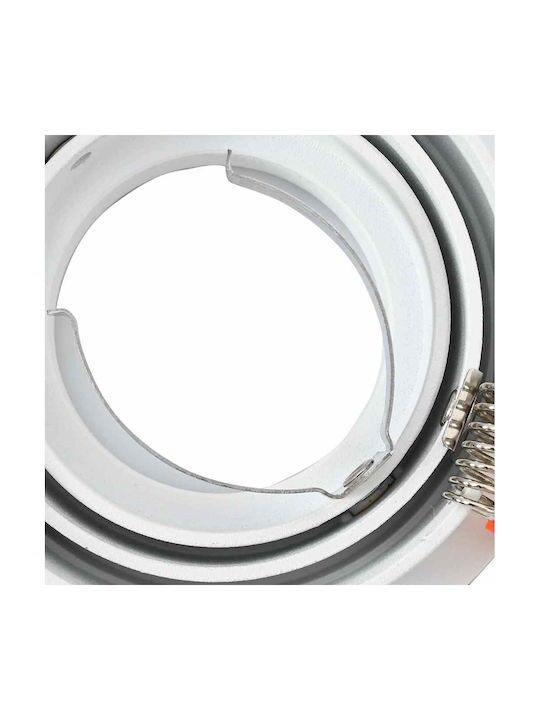 vidaXL Metal Recessed Spot White 9x9 cm 12 pcs