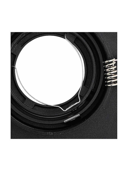 vidaXL Metal Recessed Spot Black 9x9 cm 12 pcs