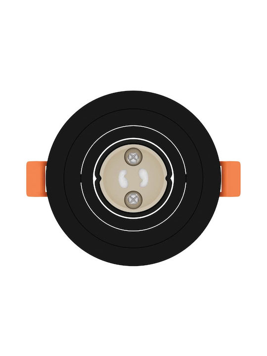 vidaXL Metal Recessed Spot Black 9x9 cm 12 pcs