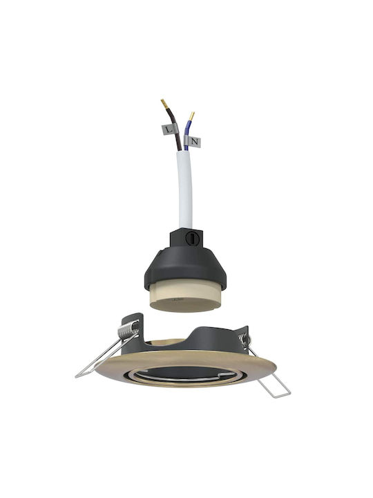 vidaXL Metal Recessed Spot Light with GU10 Socket Bronze 9x9 cm 12 pcs