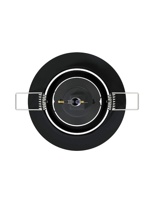 vidaXL Metal Recessed Spotlight with GU10 Bulb Holder Black 9x9 cm 12 pcs