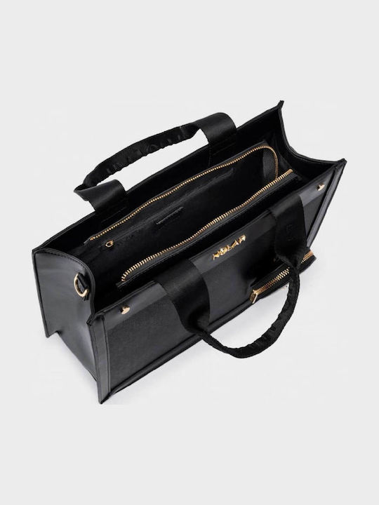 Knitted Women's Tote Bag Black