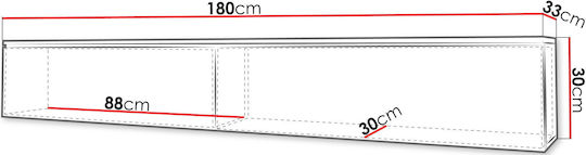 Lowboard D Bodenstehend Schwarz 180x33x30 cm Lowboard D Bodenstehend Schwarz 180x33x30 cm