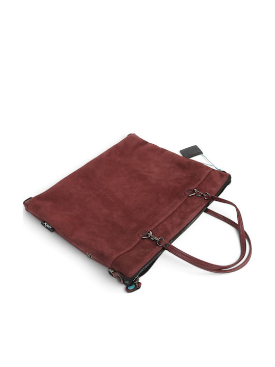 Leather Women's Tote Bag Suede Italy Cardinale