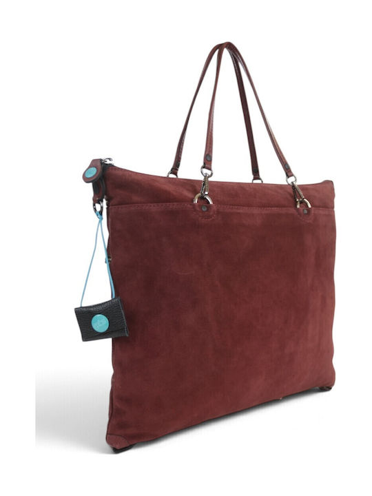 Leather Women's Tote Bag Suede Italy Cardinale