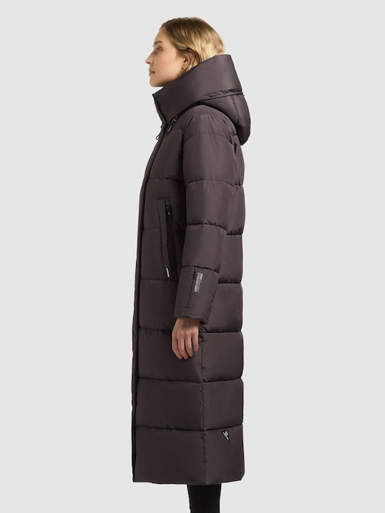 Damen-Pufferjacke für den Winter Moody Plum