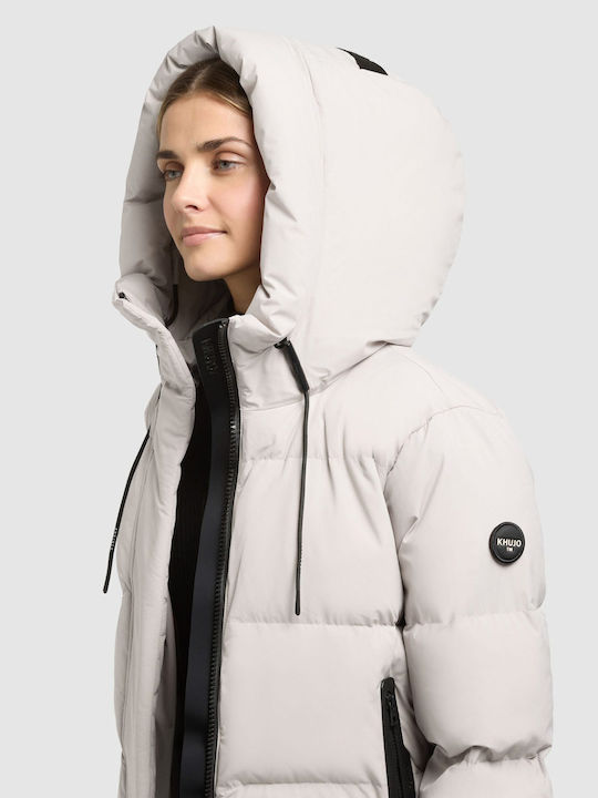 Matt Damen-Pufferjacke Matt Dove White