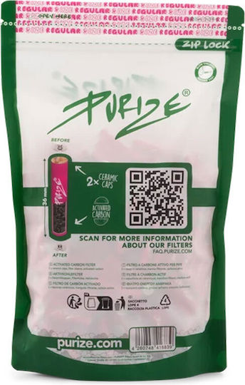 Purize Regular Activated Carbon 250 Filter Tips 250 Pieces