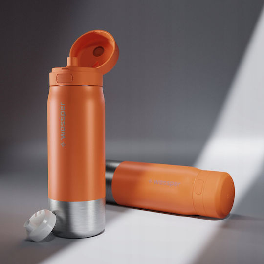 Wessper Sticlă De Apă Metalică Cu Capac Șurub Gri 700ml