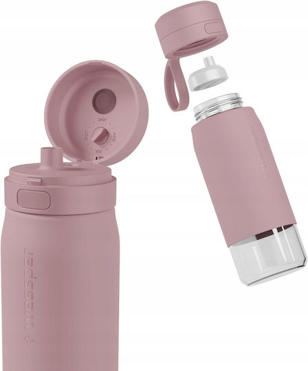 Wessper Sticlă De Apă Din Sticlă Cu Capac Șurub Roz 500ml