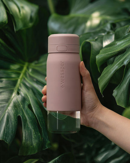 Wessper Sticlă De Apă Din Sticlă Cu Capac Șurub Roz 500ml