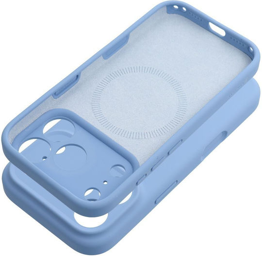 Husă Forcell F-Protect Rubber Premium pentru iPhone 18 Pro / 17 Pro, compatibilă cu MagSafe, albastru deschis
