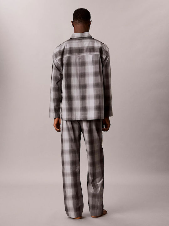 Calvin Klein Winter Checked Men's Pyjamas Grey