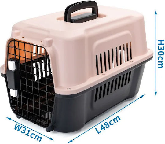Nobleza Pink Dog Transport Cage 48x31x30cm