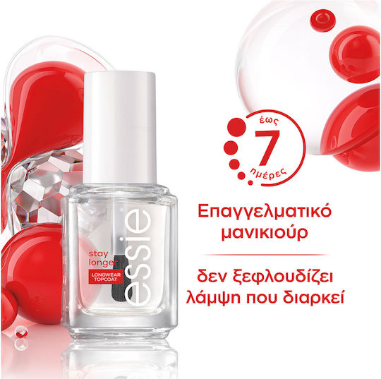 Stay Longer Top Coat pentru lacuri de unghii obișnuite 13.5ml