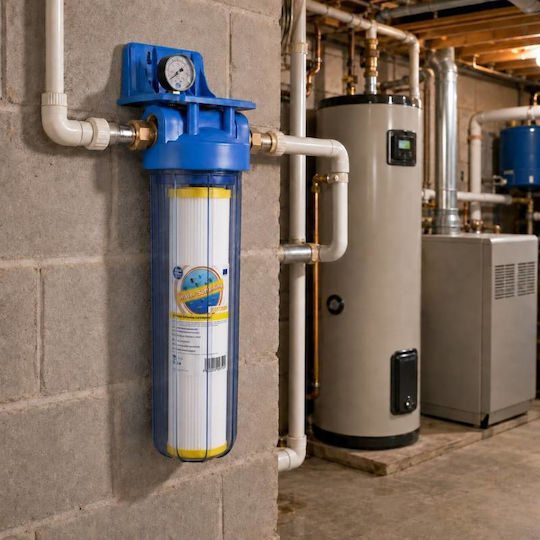 Aqua Filter Single Central Supply Water Filter System with Replacement Filter BB20ST