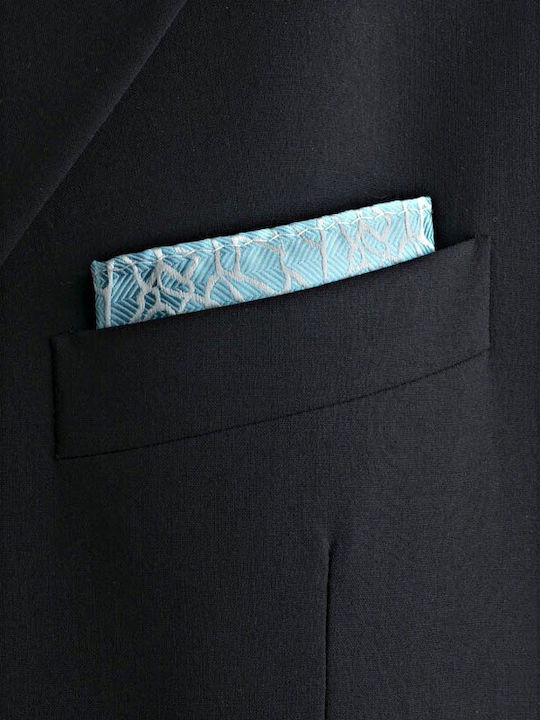 Men's Silk Turquoise Pocket Handkerchief SN-1038_H