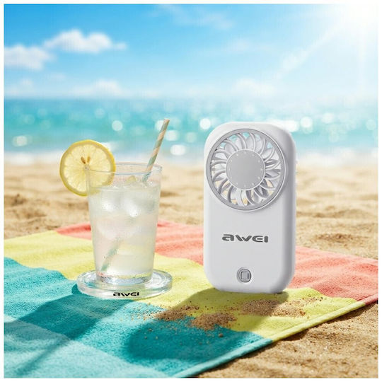 Awei Бял Ръчен Вентилатор AWEI313