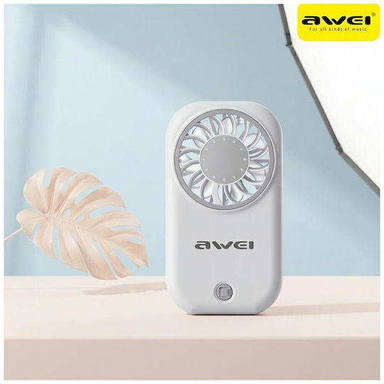 Awei Бял Ръчен Вентилатор AWEI313