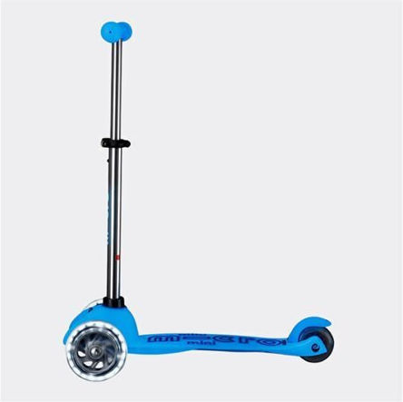 Scuter Copii Deluxe 3 Roți Cu Iluminare LED Pentru 2-5 Ani Albastru Arctic