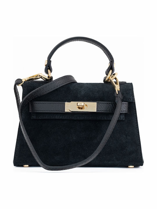 Lederne Damen-Flap-Tasche Elephant