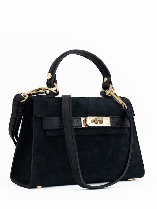 Lederne Damen-Flap-Tasche Elephant