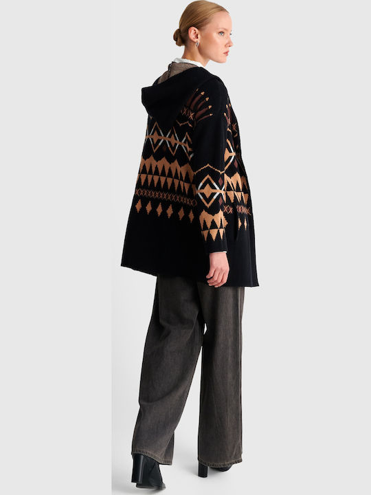 Cardigan Damă Tricotat Negru