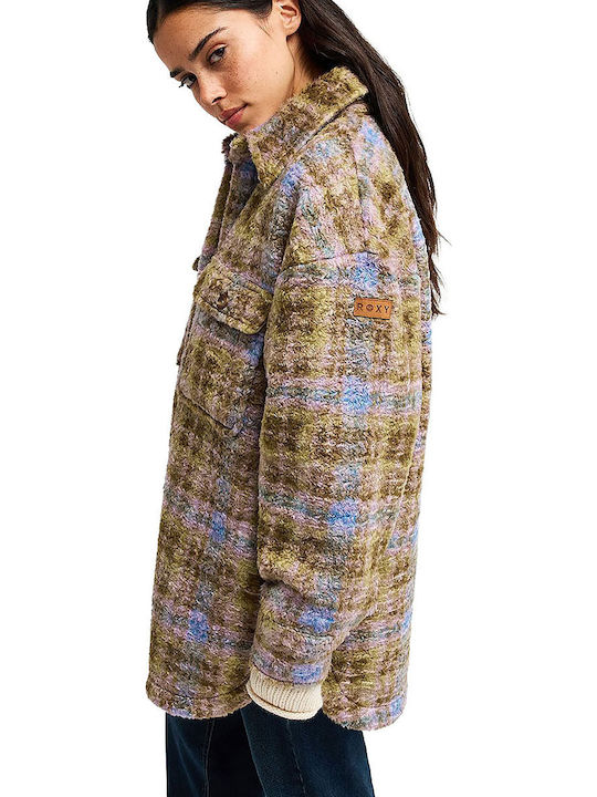 Above Fleece Γυναικεία Ζακέτα με Κουμπιά Πράσινη