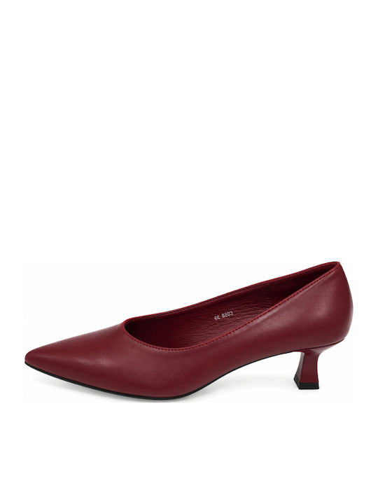 Mid Heel Pumps Burgundy WS-G650-27HH-BURGUNDY