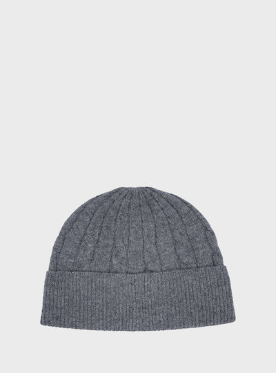 Men's Knitted Beanie in Grey