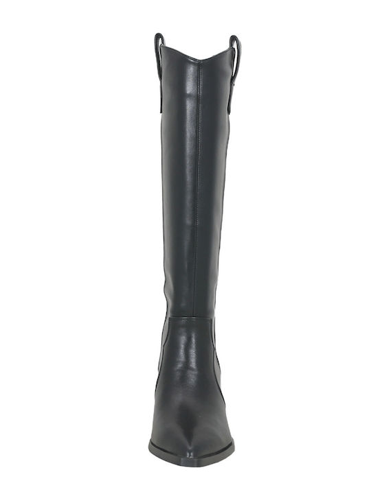 Borgel Leather Women’s Boots with Medium Heel Black