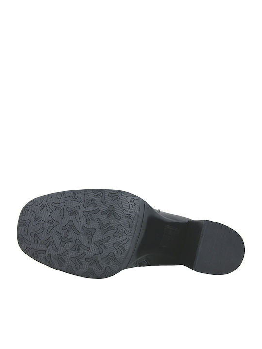 Broc Schwarze Damenlederstiefel