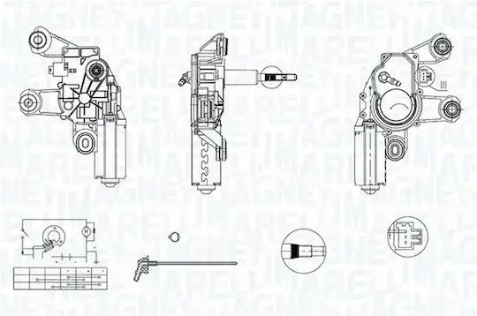 Windshield Wiper Motor Magneti Marelli 064342008010