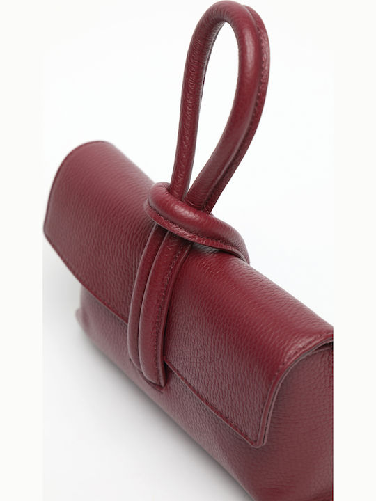 Leather Women's Flap Bag Silver