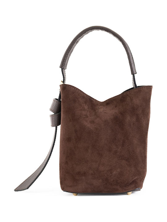 Set Ledertasche für Damen in Olivgrün