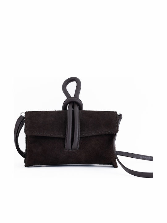Graue Damen-Clutch aus Leder