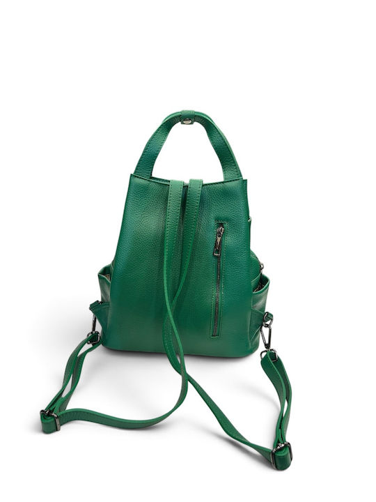 Grüne Damenhandtasche aus Leder
