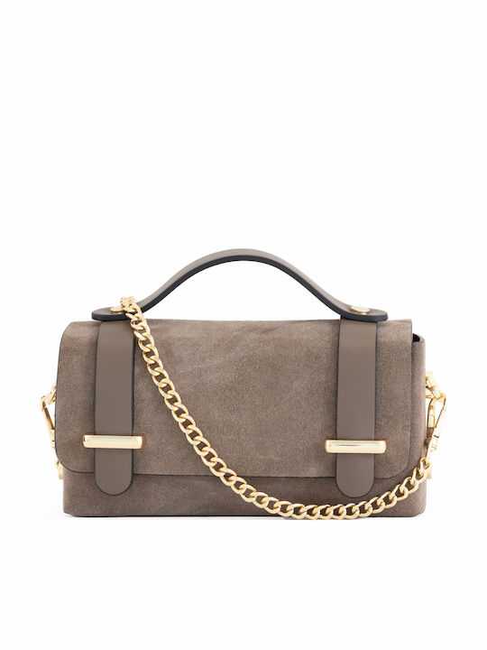 Leather Women's Flap Bag Olive