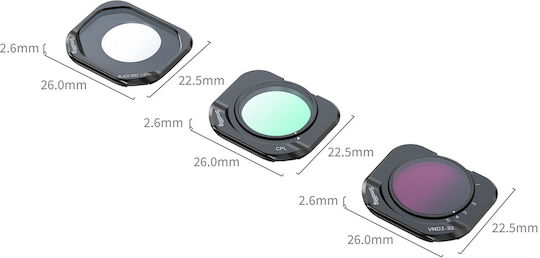 SmallRig 7111 – Set de Filtre Magnetice VND CPL Black Mist 1/4 pentru Insta360 Luna Pro