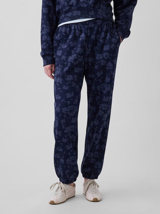 Jogginghose mit Bündchen Fleece Blue Floral