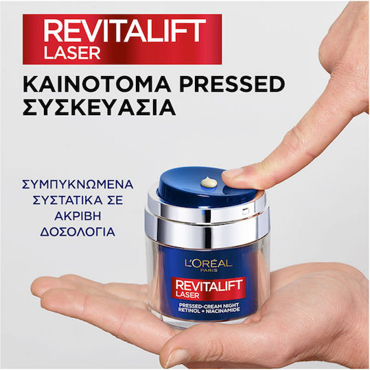 Revitalift Laser Cremă de Față de Noapte pentru Hidratare, Anti-îmbătrânire și Strălucire cu Retinol și Niacinamidă 50ml