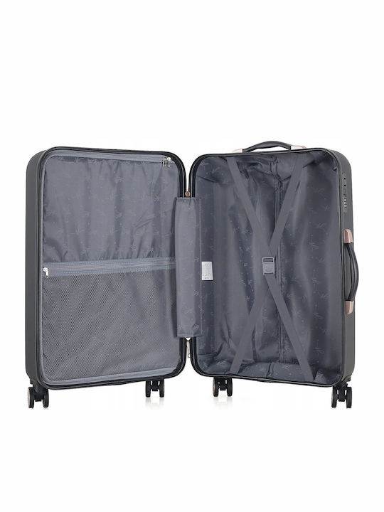 Semi Line Suitcases Hard Black Set 3pcs