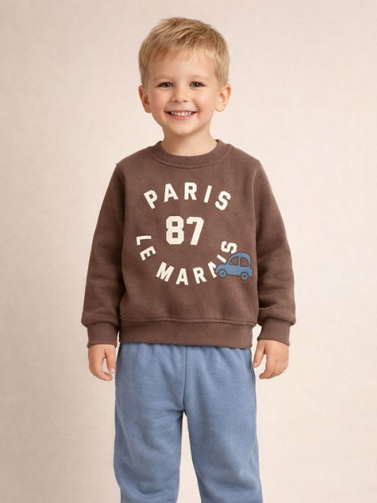 Action Sportswear Kids Brown Tracksuit Set