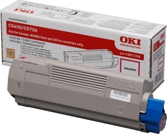 OKI 43872306 Original Toner Laser Printer Magenta 2000 Pagini