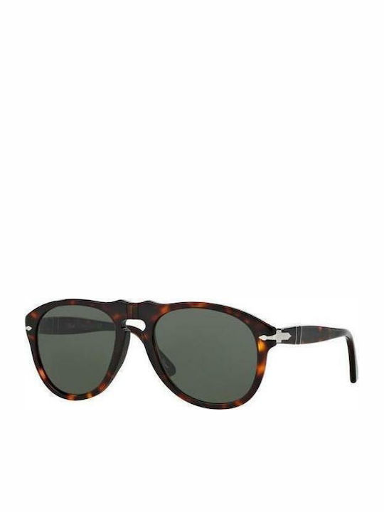 Persol Ochelari de soare cu Maro Broască țestoasă Din plastic Rame și Verde Lentilă PO0649S 24/31