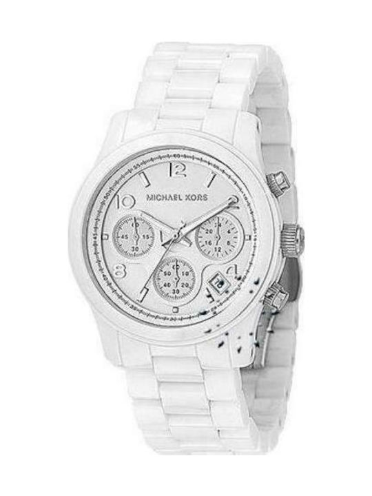 Michael kors watch clearance women's white ceramic bracelet